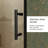 72.In H Single Sliding Shower Door, 1/5 Inch Thick Clear Tempered Glass Shower Door With Stainless Steel Handle, Black-121060173