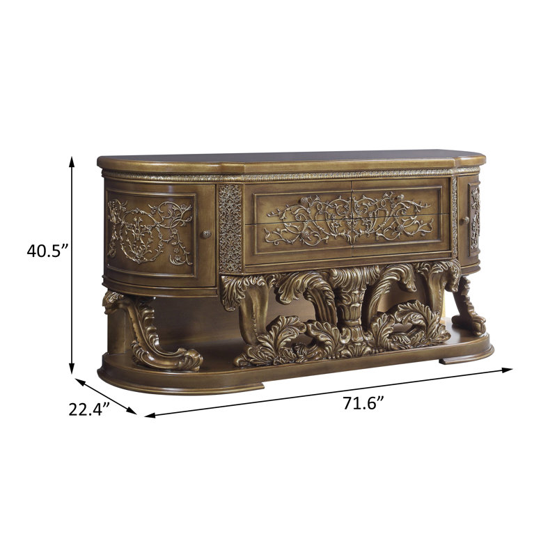 Commode combinée 4 tiroirs l 71,6 po