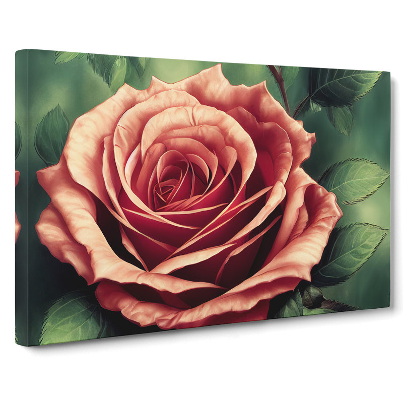 Soothing Rose Flower - Wrapped Canvas, 50cm H x 76cm W x 3cm D