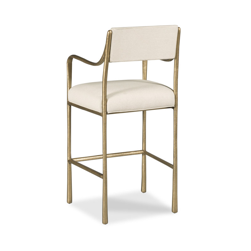 Upholstered Stool with Metal Frame
