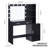 Vanity Desk With Mirror And Lights 46.4In - Dressing Table 2 Large Drawers & Vertical Organizer, 3 Level Dresser, Lighting Modes Adjustable Brightness For Bedroom, Black Bedroom  Black-750886752