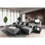 Ensemble de canapé modulaire 5 pièces en chenille gris
