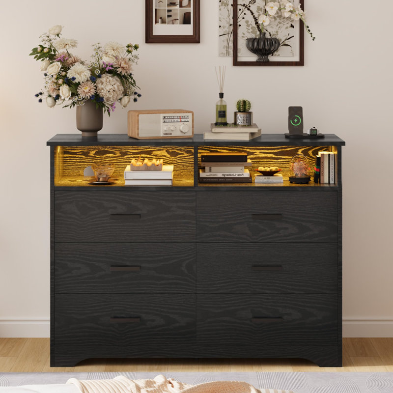 118 cm W Chest of 6 Drawers