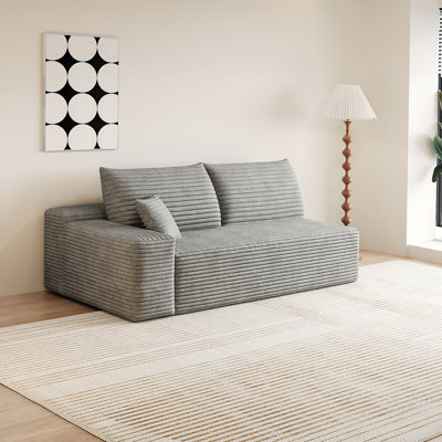 Y119-R-SLEEPER-CAMEL Canapé-lit droit chameau