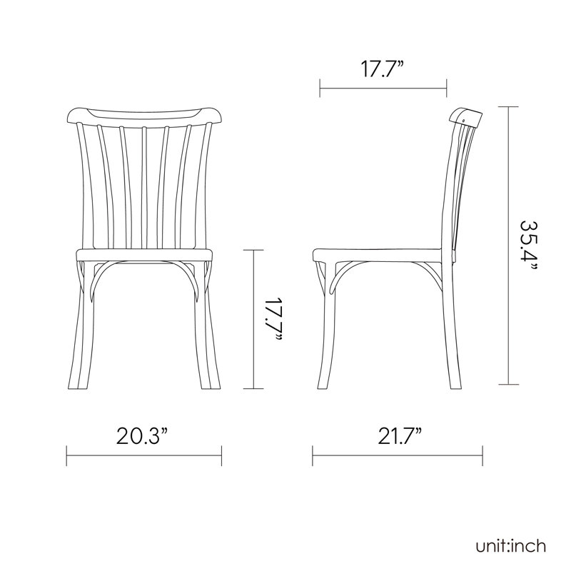 Chaise d'appoint empilable en résine à dossier à lattes Guthfast, Tanné