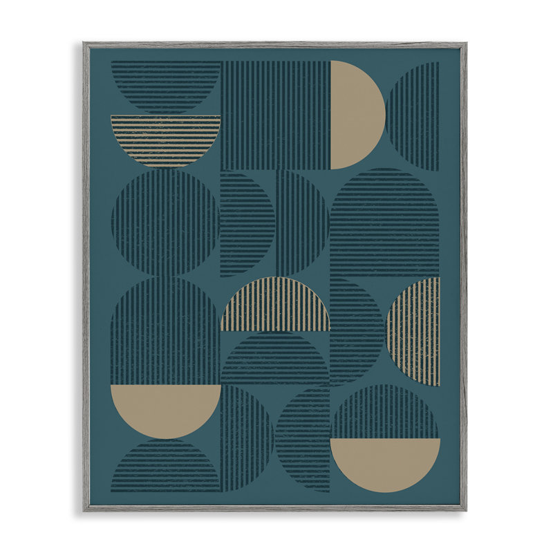 Art de la giclée encadrée noire bleue moderne par Vision Studio, H 30 po x l 24 po, Estampe numérique Farmhouse