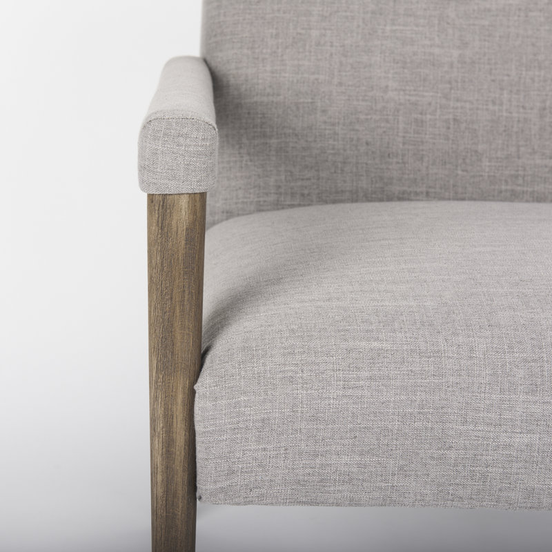 Fauteuil en polyester Deidra, Gris