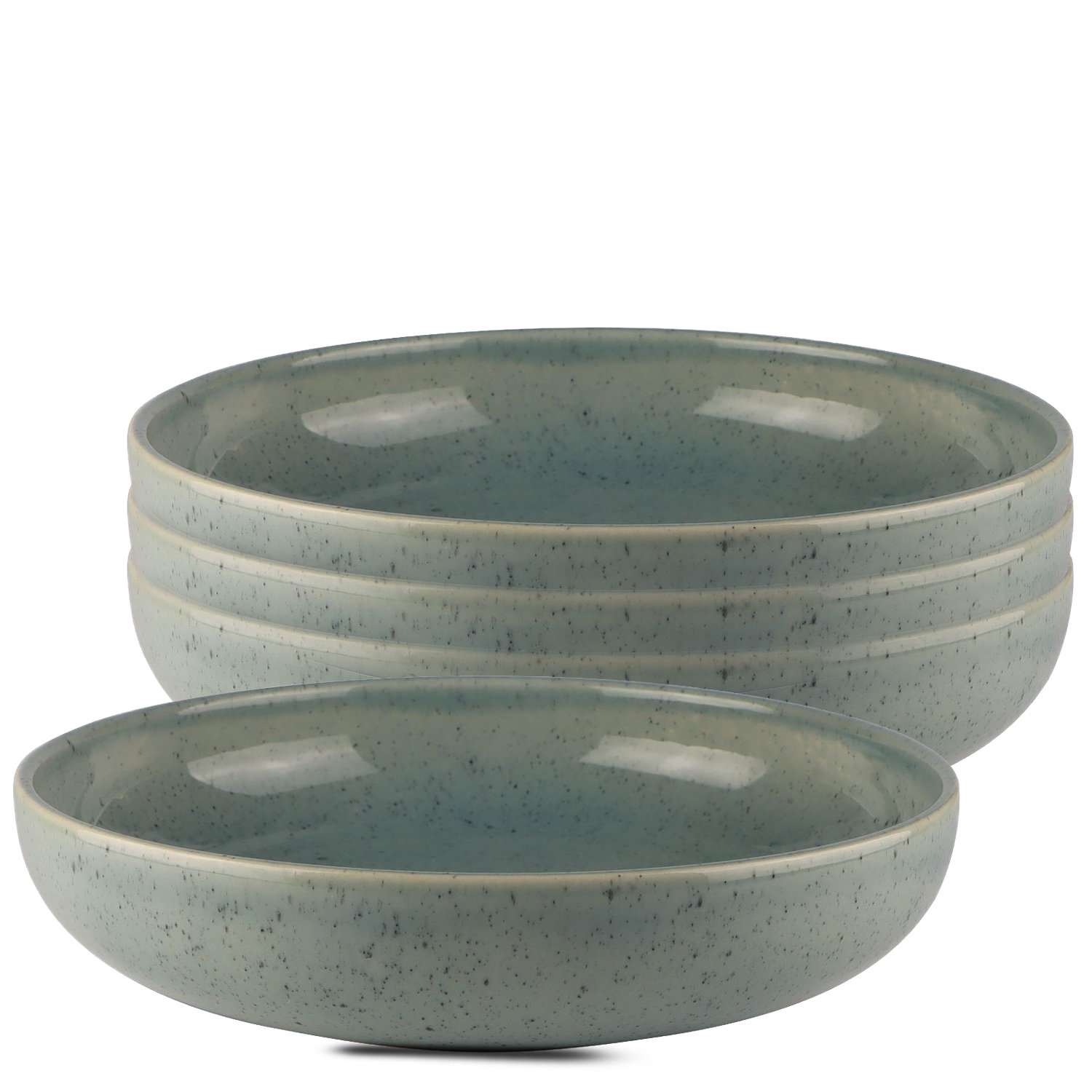 Kisung 40oz. Stoneware Pasta Bowl, Blue