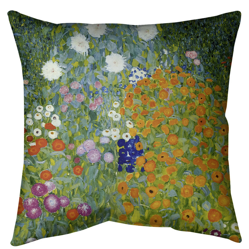 Coussin Gustav Klimt, 28 po x 28 po, Bleu