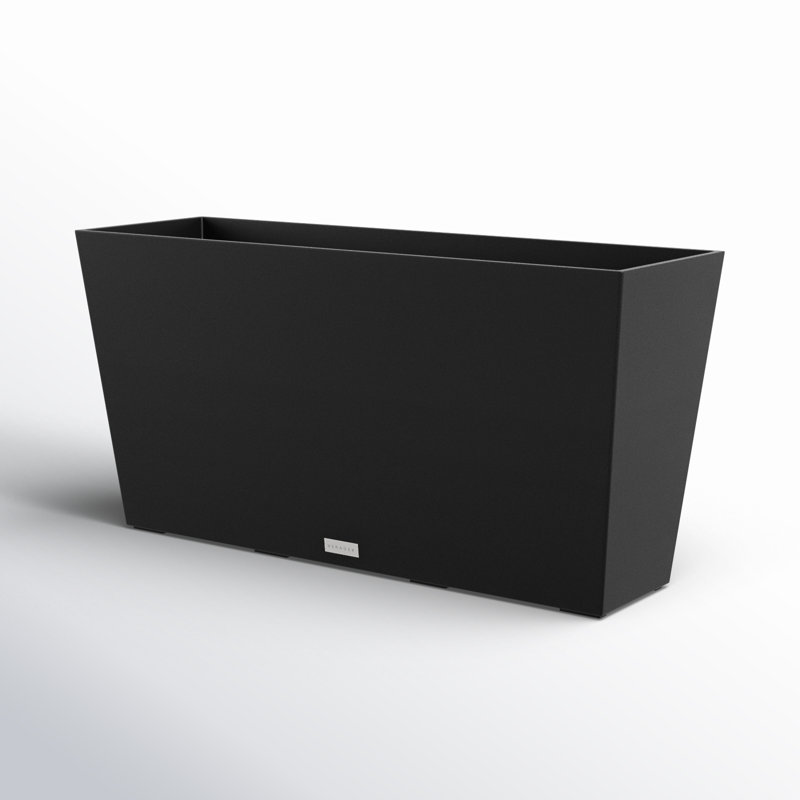 Black 31" Recycled Plastic Indoor/Outdoor Planter