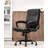 CLATINA Mid Back Leather Office Executive Chair Padded Armrestes Swivel Seat-822703545-888426775
