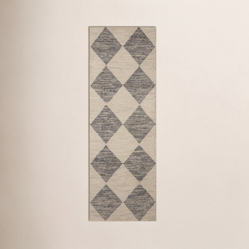 Tapis en laine beige / gris anthracite Chris Loves Julia x Loloi Francis, Tapis de couloir 2 pi 6 po x 7 pi 6 po