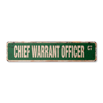 Chief Warrant Officer Street Sign Heavy Duty Plastic 7" X 30"