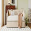 Lit de jour simple tapissier avec couchette escamotable, beige-1305692485
