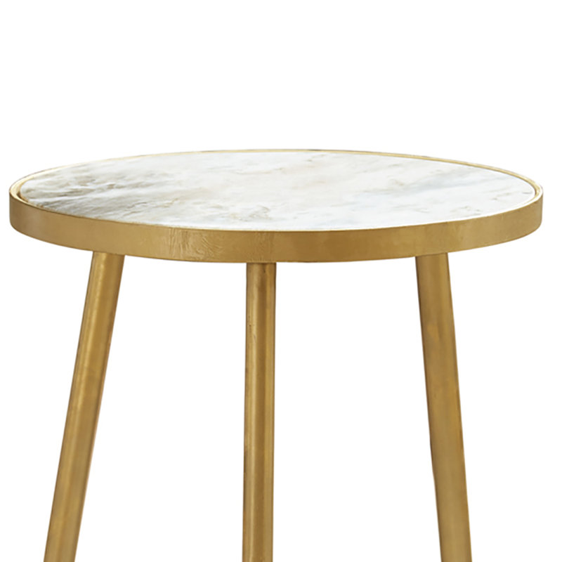 Table d'appoint en marbre et métal