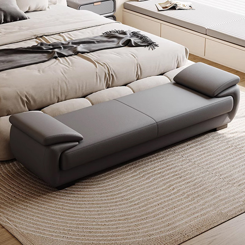 Banc rembourré gris, Gris