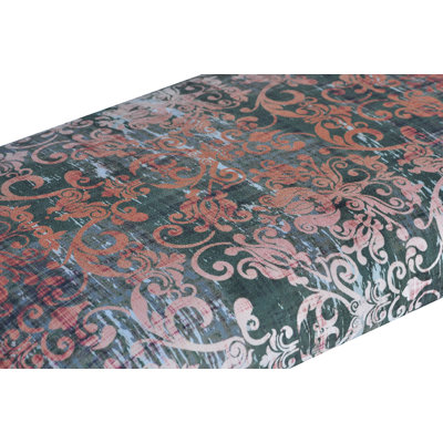 Patchwork Polyester Blend Upholstered Bench