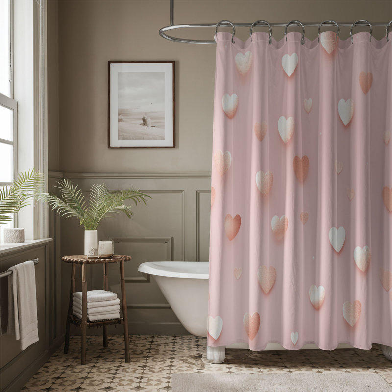 Sweet Valentine - Rideau de douche Premium, H 74 po x l 71 po
