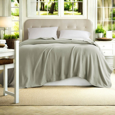 Premium Bedding Sets King Cotton Blanket, Sage Green, Modern Home Comfort