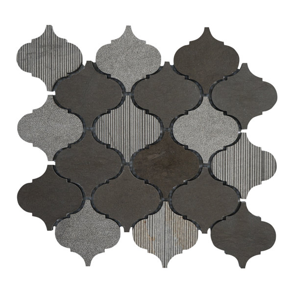 9.25" x 9.85" Natural Stone Mosaic Wall & Floor Use Tile