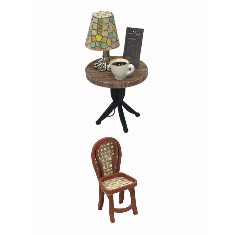 Wizardi Miniature Roombox Kit - Coffee Shop Dollhouse Kit