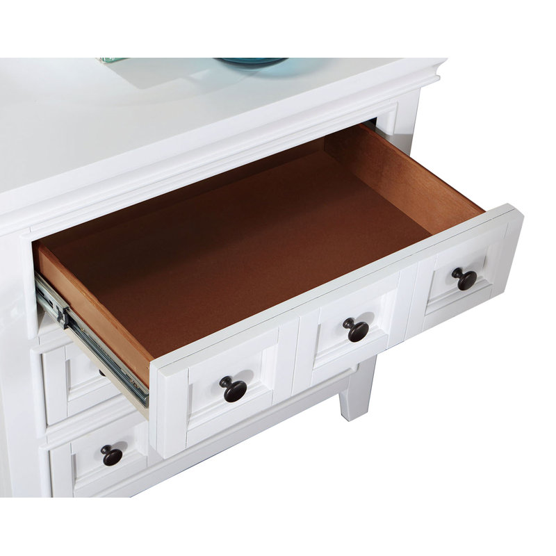 Table de chevet avec USB, blanc, Blanc