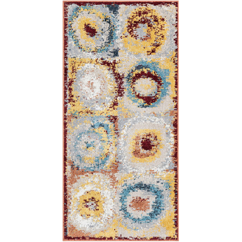  Tiles Kamala Washable Rug, Runner 2' x 4'1"