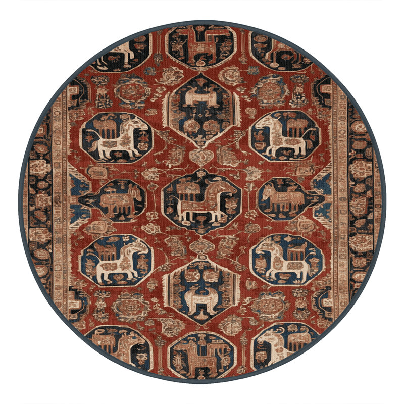 Tapis brun lavable à la machine, Carré 4 pi