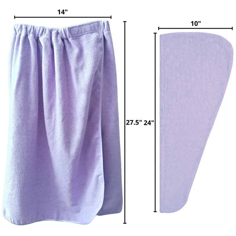 Ensemble de serviettes de bain 2 pièces, Mauve