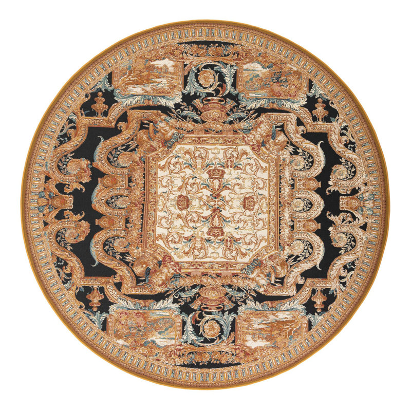 Tapis d'extérieur traditionnel, Rond 10 pi