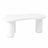 44" X 25.9" Easy Assembly Cloud Coffee Table With 1.5" Thick Tabletop, Cream Style Irregular End Table With 3 Sturdy Legs, Sleek Center Table With Round Edge For Living Room-171339380