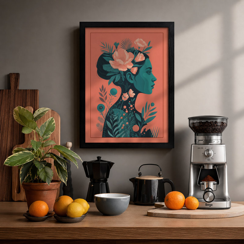Mind Botanical - Print, A2 - 59.4 x 42.0 cm, Black