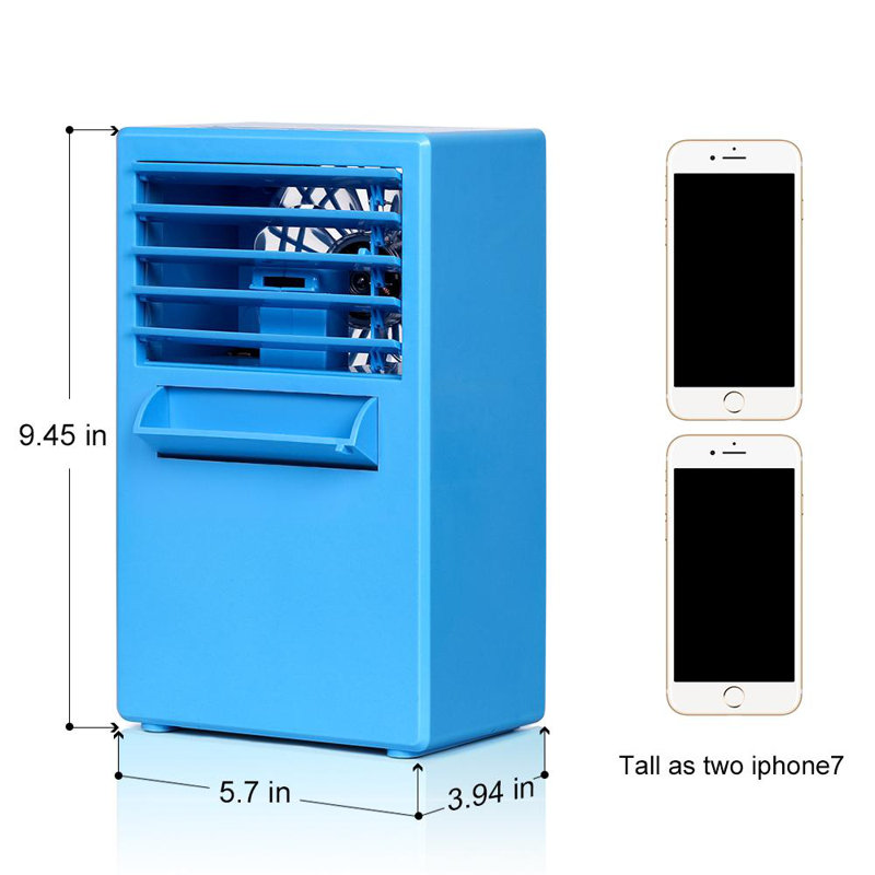 Ventilateur personnel oscillant 9,6 po, bleu