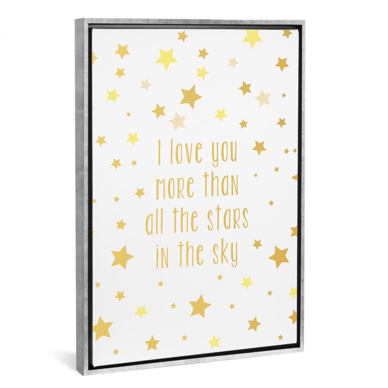 Love You More Art, H 60 po x l 40po x P 1,5 po, Toile avec cadre argenté