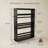Lavish Home 4 Tier Slim Rolling Storage Cart, Black-278557104