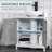 Modern Under Sink Cabinet With 2 Doors, Pedestal Under Sink Bathroom Cupboard, Bathroom Vanity Cabinet With Adjustable Shelves