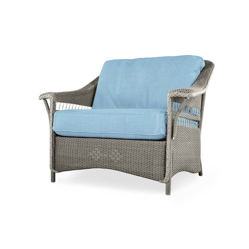 Nantucket Outdoor Lounge Chair, Bebot Sisal, Pewter