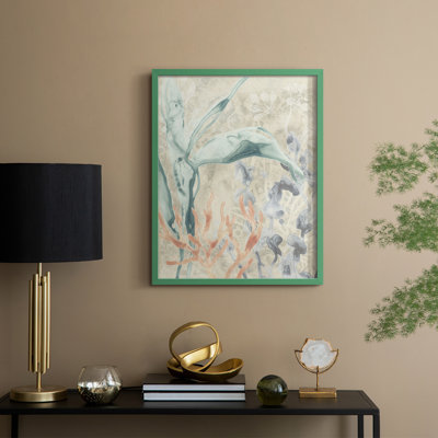 «Ocean Lace I», reproduction encadrée - bois massif