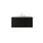 Meuble-lavabo suspendu de 91 cm (36 po) avec lavabo, porte à fermeture douce, comptoir et dosseret en marbre reconstitué granité de 5 cm (2 po), contreplaqué