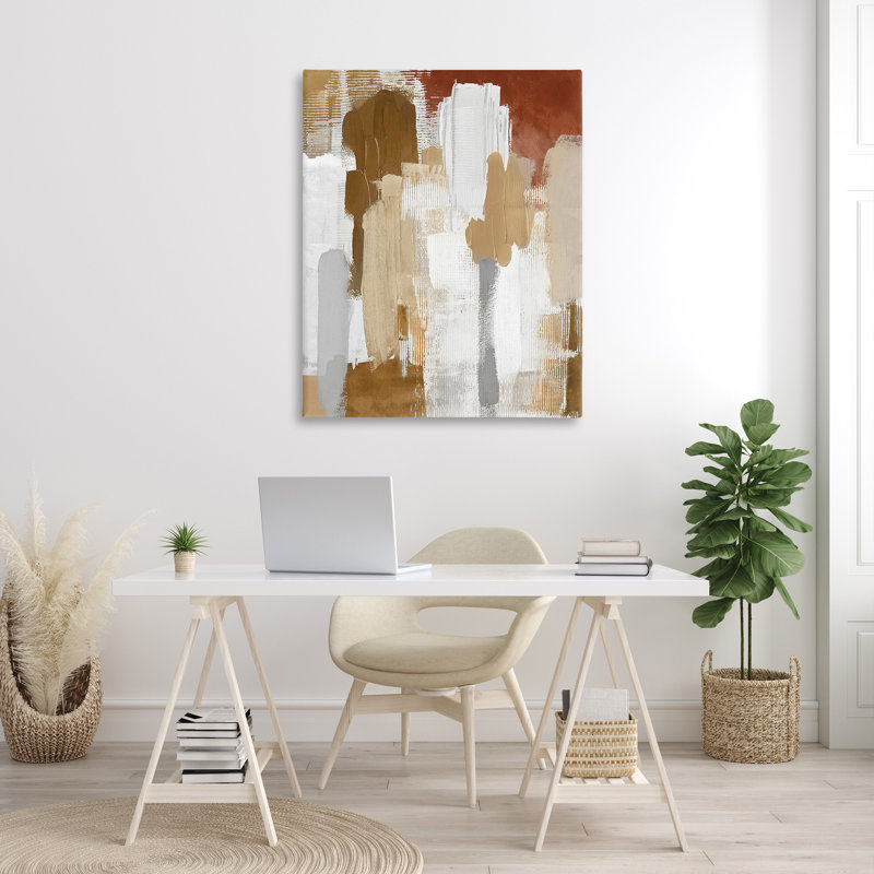 «Natural Hues Brush Strokes» par Amber Sterling, H 36 po x l 48 po