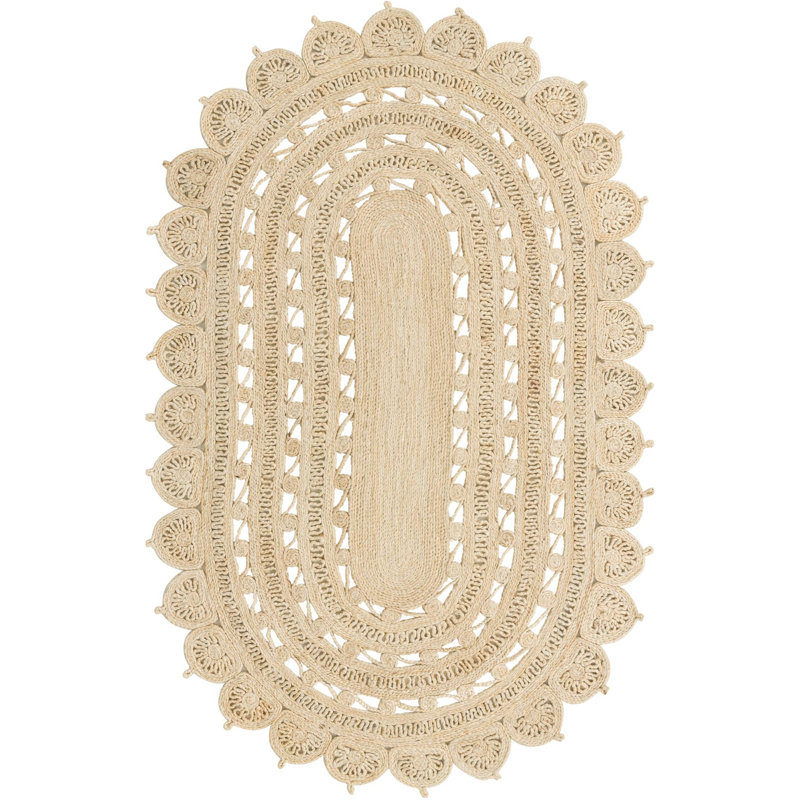 Nysean Oriental Indoor Rug, Oval 5'1" x 8'