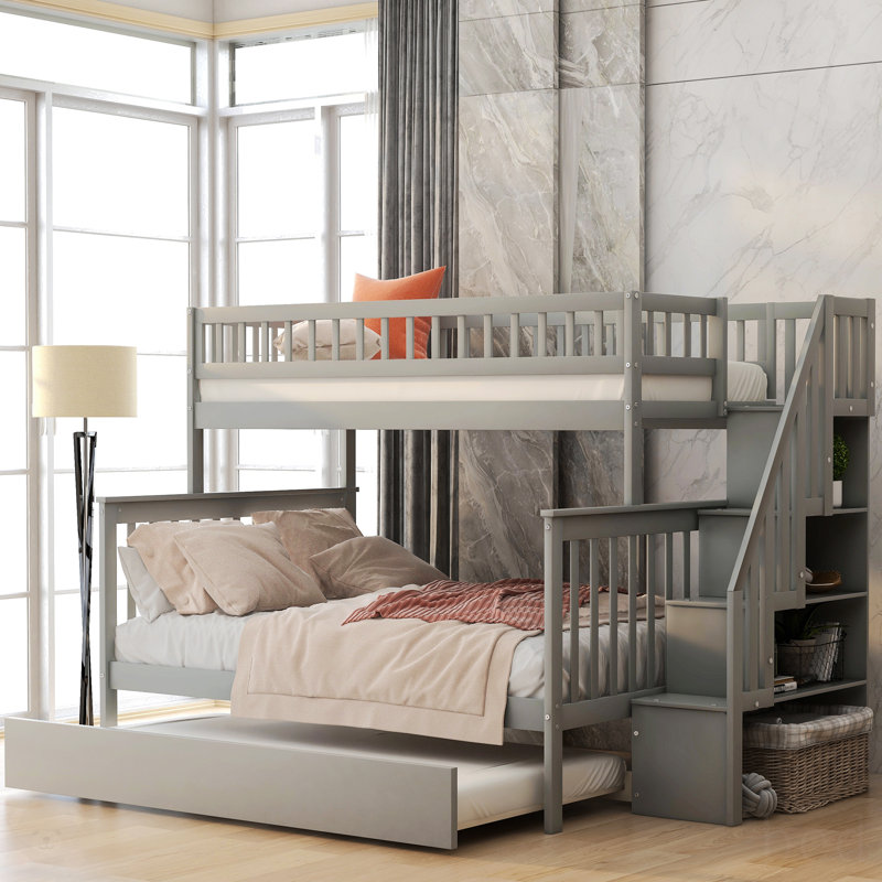 Lit de rangement Laci, Gris