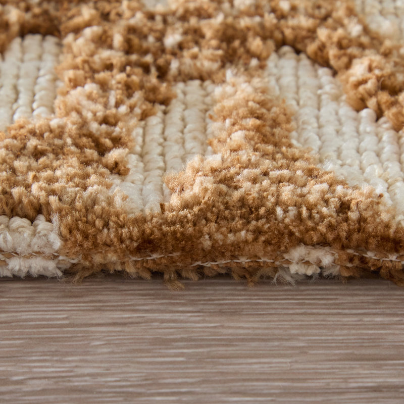 Tapis brun à chevrons modernes Gunderson, Rectangle de 5 pi x 8 pi