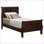 Lit-bateau simple en bois franc asiatique avec finition incurvée pour chambre à coucher