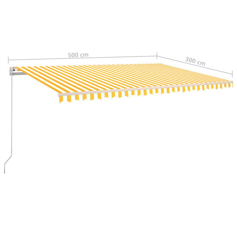VidaXL Retractable, Yellow/White
