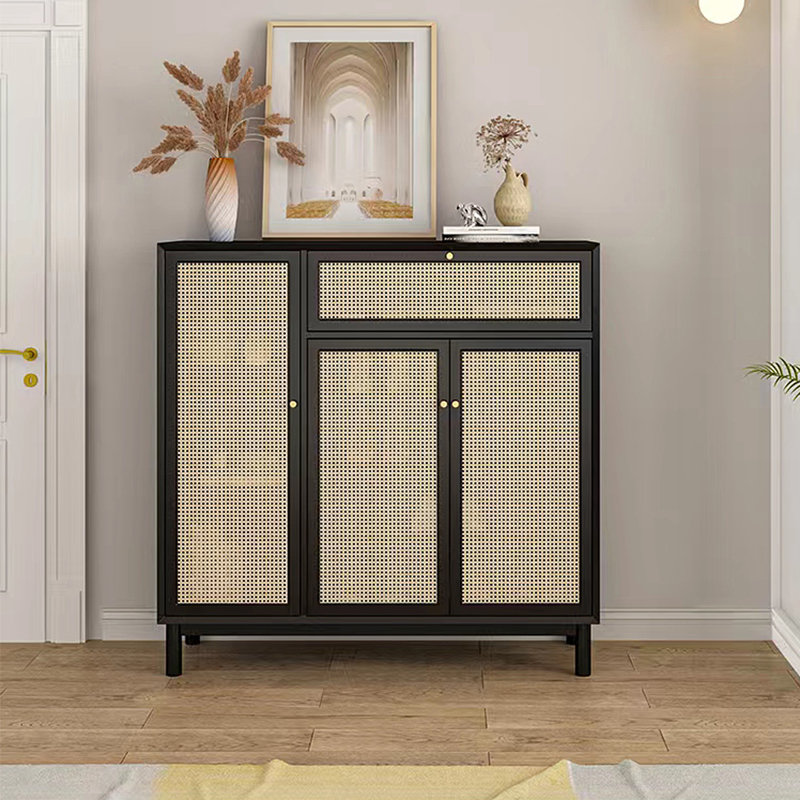 22 Pair Shoe Storage Cabinet, Black