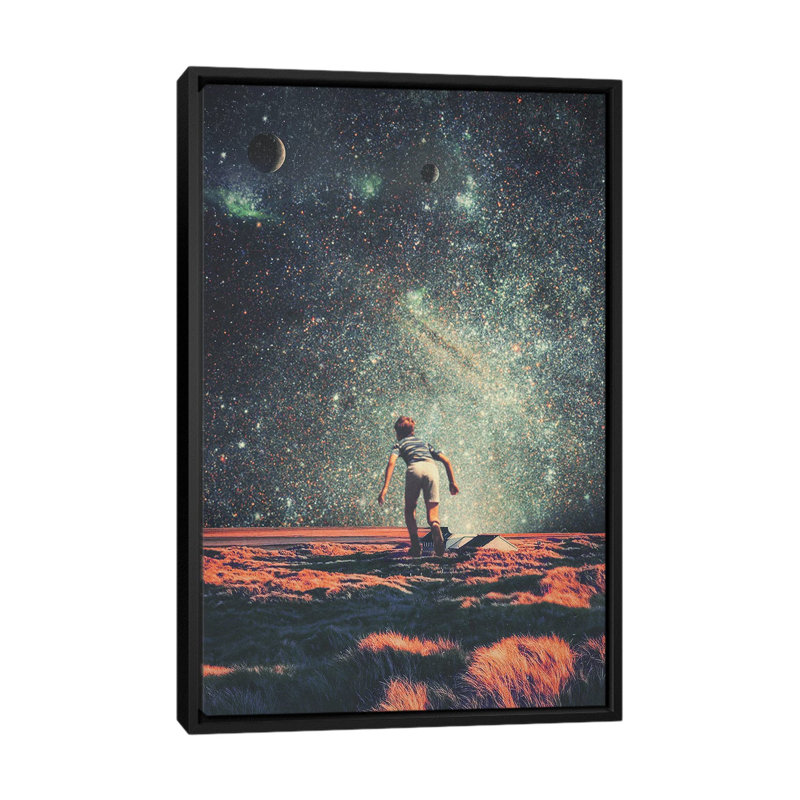 « Nostalgia » par Frank Moth-impression, H 26 po x l 18 po x 1,5 po, Toile avec cadre noir, Pas de tapis