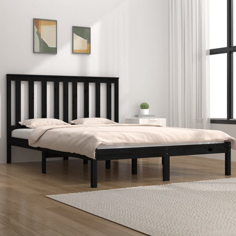 Bed Frame Solid Wood, natural, Double (4'6)