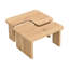 Table basse détachable en forme de L, chêne - Design moderne pour table de décoration intérieure en forme de L, Build Interiors