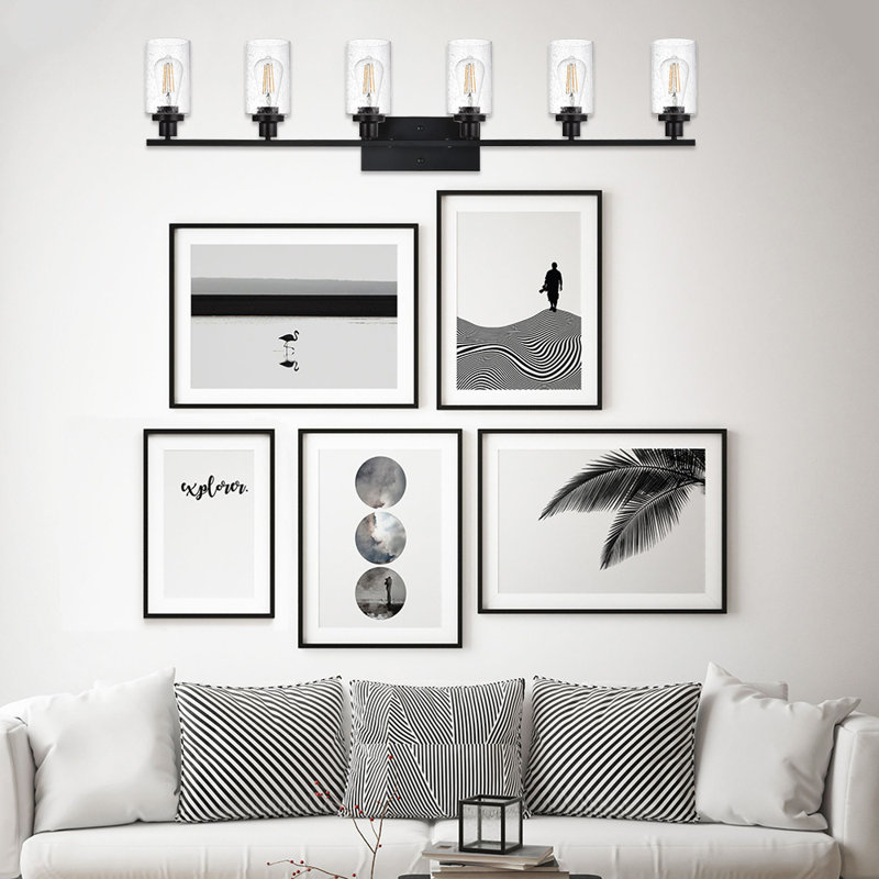 6 - Light Dimmable Vanity Light, Black